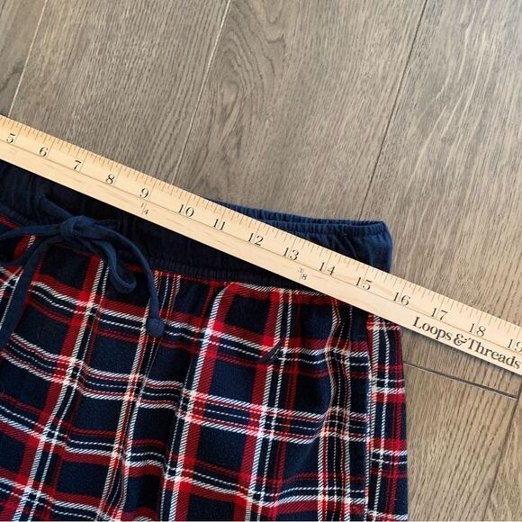 Nautica Flannel Pajama Pants Men’s M Red White Blue Plaid Pockets. - Picture 9 of 13